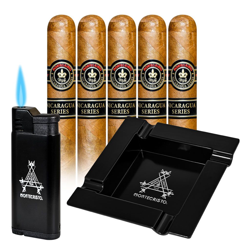 Add a Montecristo Nicaragua 5 pack and Attache Gift Set ($137.00 value) for only $4.99 with box purchase of participating brands of Montecristo
*boxes 15 cigars or more, while supplies last