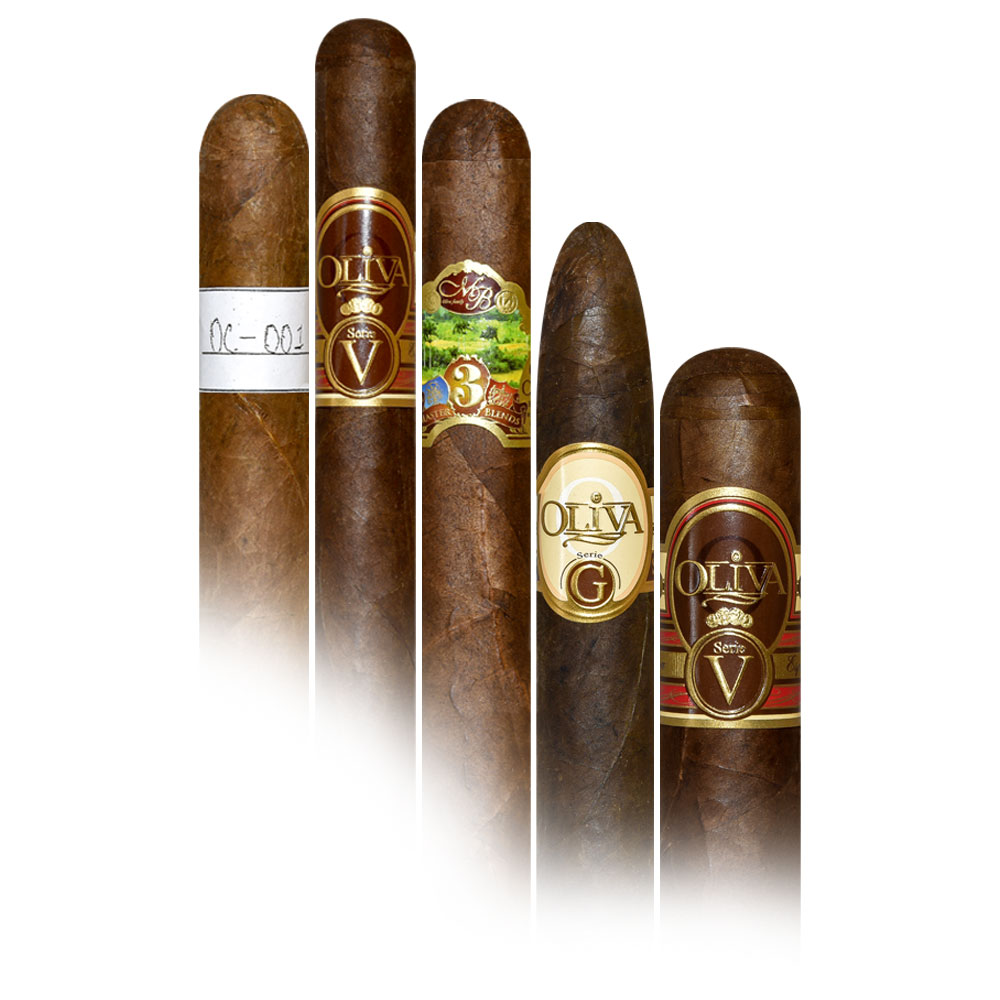 Add an Oliva Sampler Special Release ($68.00 value) for only $4.99 with box purchase of participating brands of Cain, Nub, and Oliva
*boxes 20 cigars or more, while supplies last