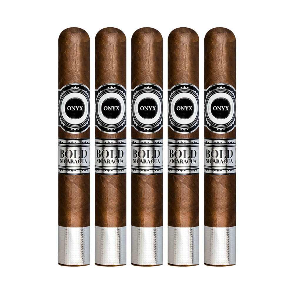 Add an Onyx Bold Nicaragua 5 pack ($54.00 value) for only $1.99 with box purchase of participating brands of Don Diego, Gispert, Gispert Intenso, Juan Lopez, Omar Ortez, Por Larranaga, Quintero, Saint Luis Rey
*boxes 20 cigars or more, while supplies last
