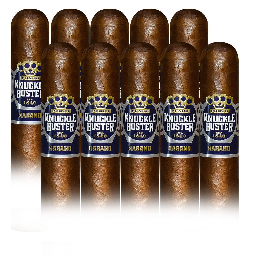 Add Punch Knuckle Buster 10 pack ($66.00 value) for only $4.99 with box purchase of participating brands of Punch
*boxes 20 cigars or more, while supplies last