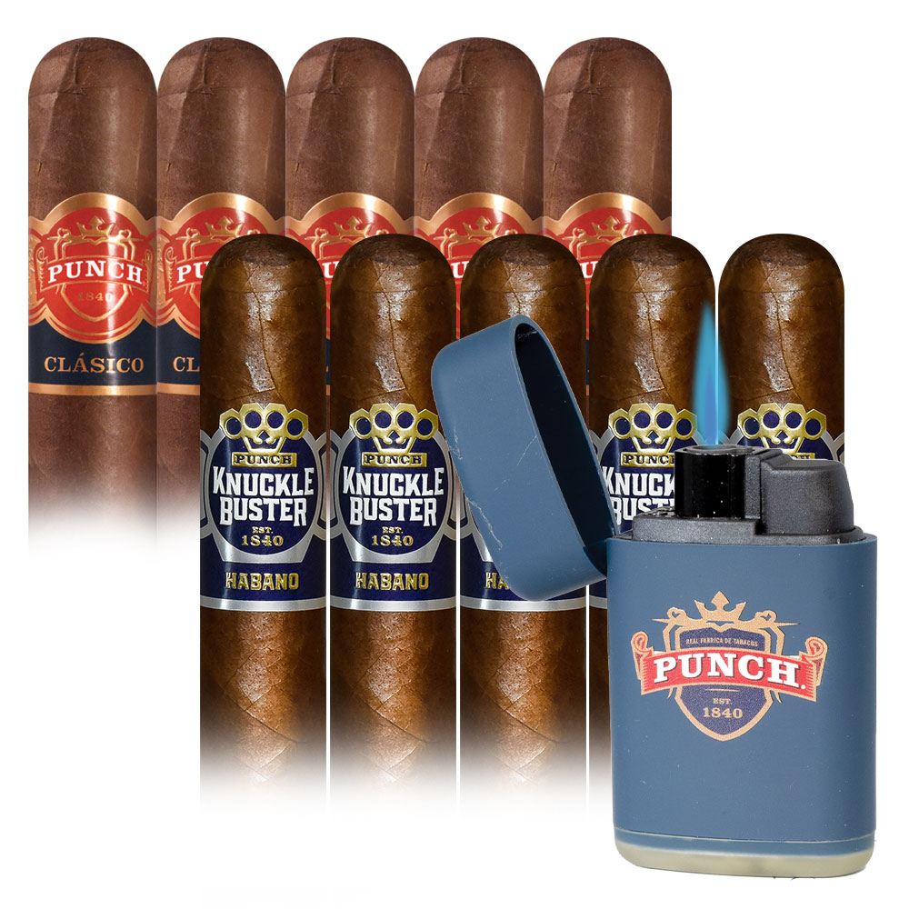 Add Punch 10 pack Plus Torch Lighter ($54.00 value) for only $1.99 with box purchase of participating brands of Punch
*boxes 20 cigars or more, while supplies last