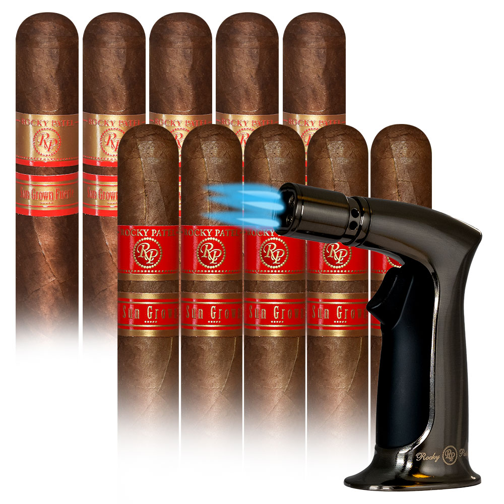 Add 10 Rocky Patel cigars and a Jobon Torch lighter ($201.00 value) for $4.99 with box purchase of participating brands of Java, Rocky Patel
*boxes 20 cigars or more, while supplies last