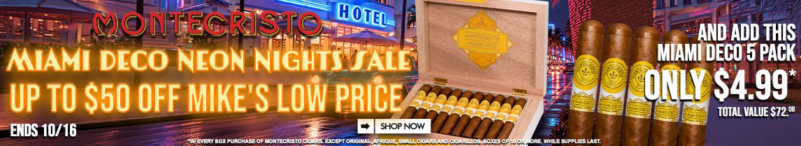Montecristo Miami Deco Neon Nights Sale